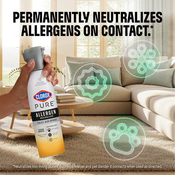 Clorox PURE Allergen Neutralizer Daily Air Spray, Energizing Citrus