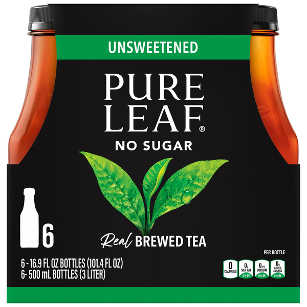 Pure Leaf Iced Tea, Unsweetened Black Tea - Pack