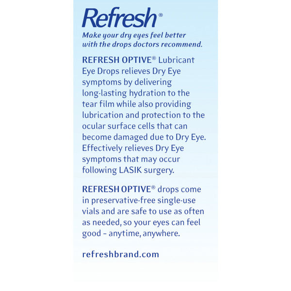 Refresh Optive Preservative-Free Artificial Tears Lubricant Eye Drops