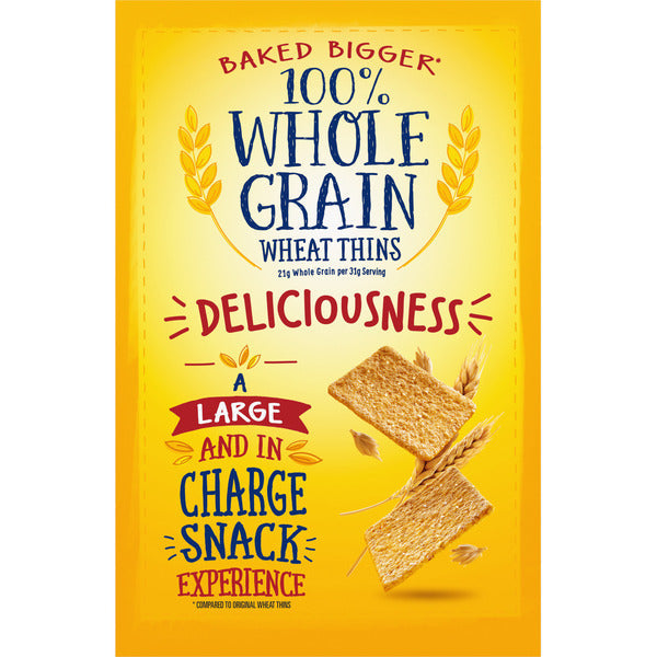 WHEAT THINS Big Snacks, Whole Grain Wheat Crackers, Snack Crackers 8 oz