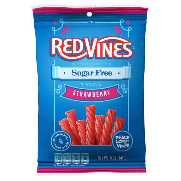 Red Vines Sugar Free Twists, Strawberry Licorice Candy