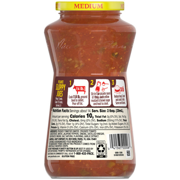 Pace Picante Sauce, Medium