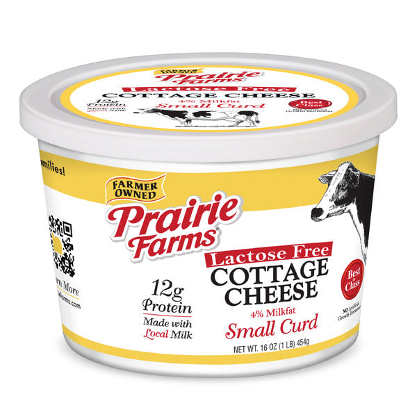 Prairie Farms Lactose Free 4% Small Curd Cottage Cheese