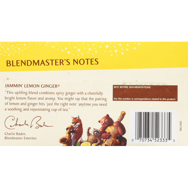Celestial Seasonings Herbal Tea, Caffeine Free, Jammin Lemon Ginger