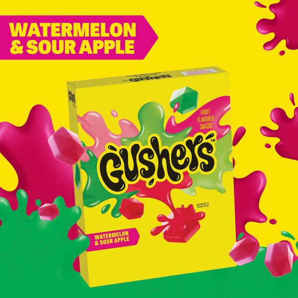 Gushers Watermelon and Sour Apple Fruit Flavored Kids Snacks
