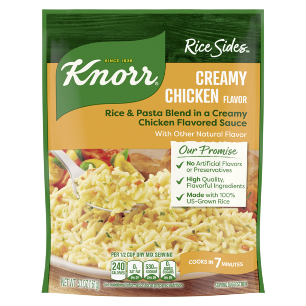Knorr Rice Sides Creamy Chicken Long Grain Rice And Vermicelli Pasta Blend