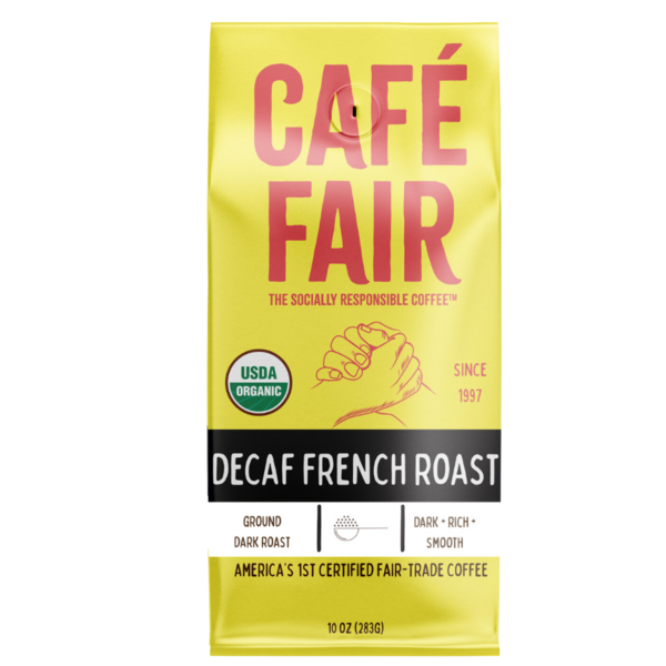 Café Fair Organic Decaf French Roast, Ground Coffee, Fair Trade