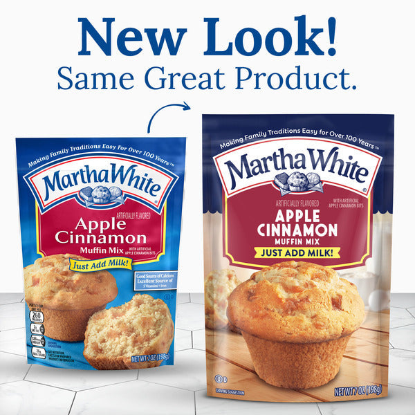 Martha White Apple Cinnamon Muffin Mix, 7 Oz Bag