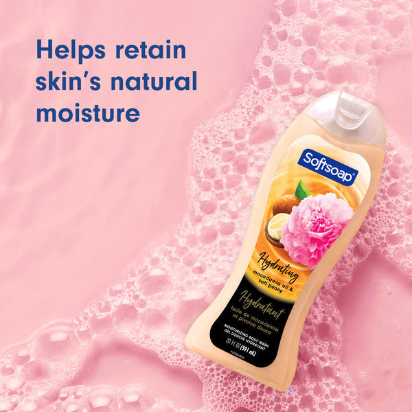 Softsoap Moisturizing Body Wash Gel, Macadamia Oil & Soft Peony