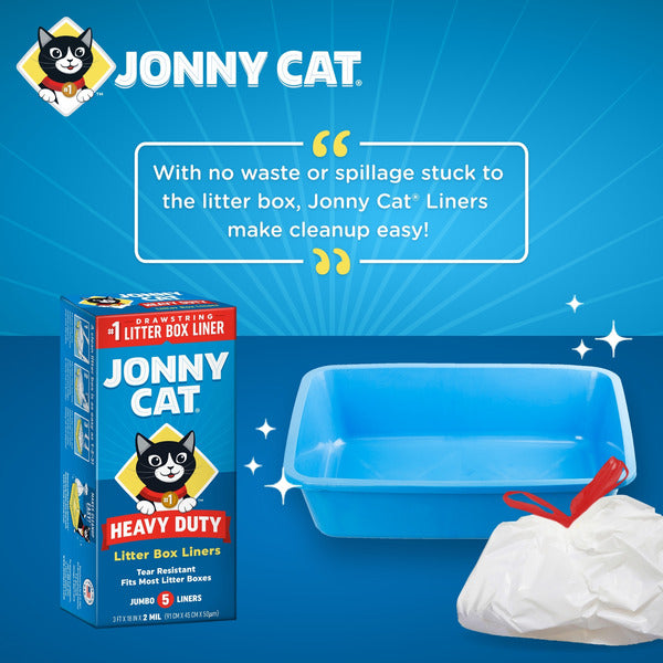 Jonny Cat Heavy Duty Tear-Resistant Litter Box Liners