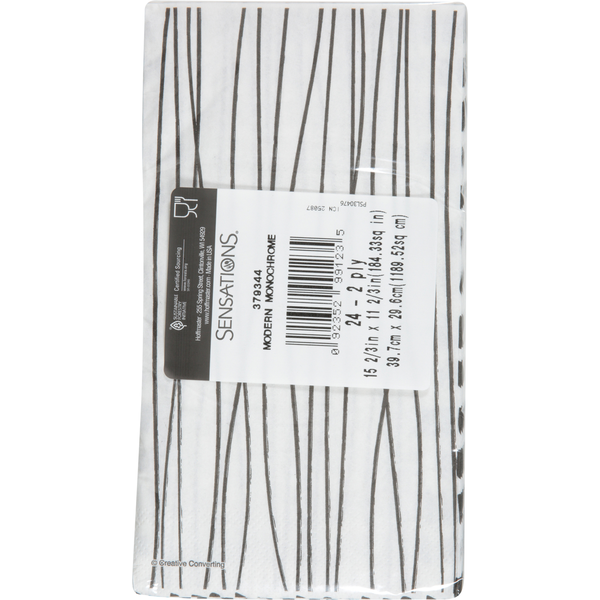 Sensations Modern Monochrome 2 Sided 2-Ply Napkin