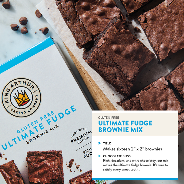 King Arthur Baking Company Gluten Free Fudge Brownie Mix, Non-GMO Project Verified, Certified Kosher