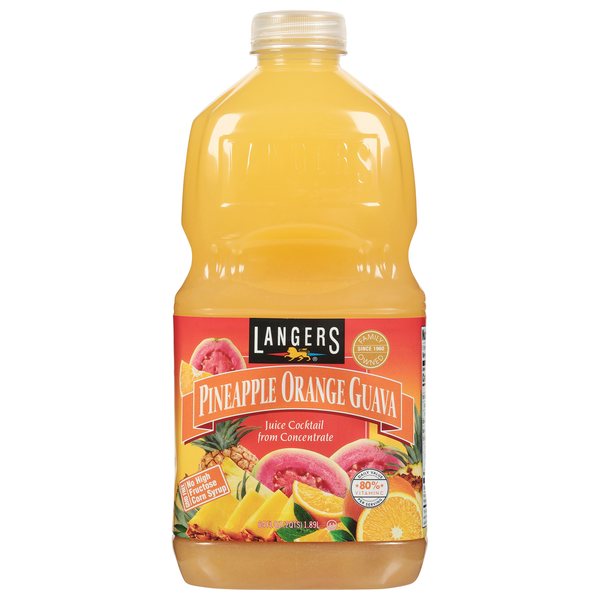 Langers Pineapple Orange Guava Juice Cocktail from Concentrate