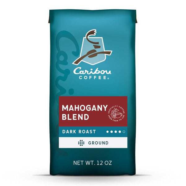 Caribou Coffee Mahogany, Dark Roast Ground Coffee, Bag