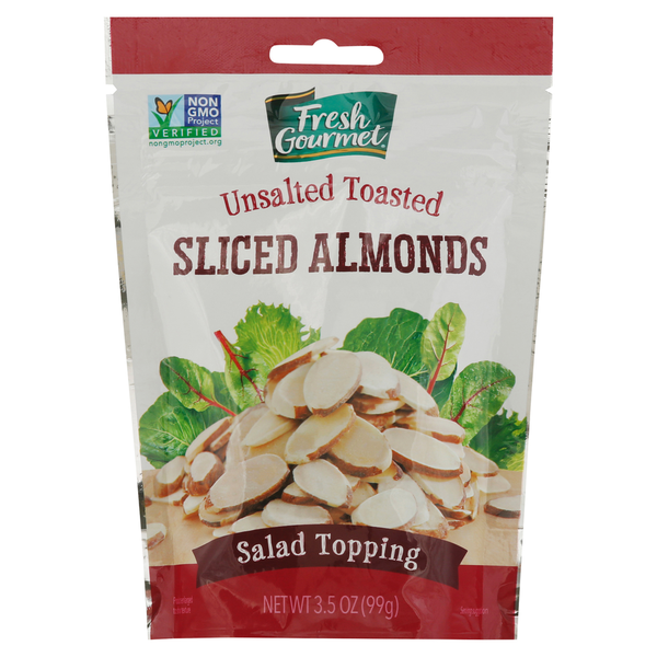 Fresh Gourmet No Salt Toasted Sliced Almonds DestGlow