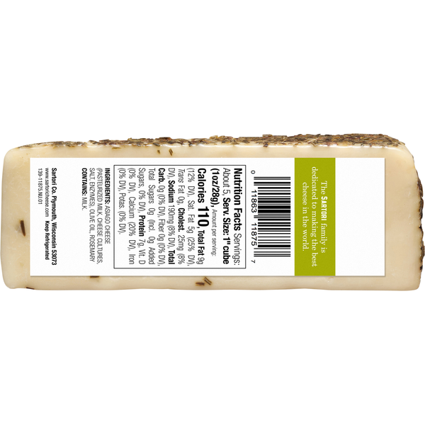 Sartori Cheese, Rosemary & Olive Oil Asiago