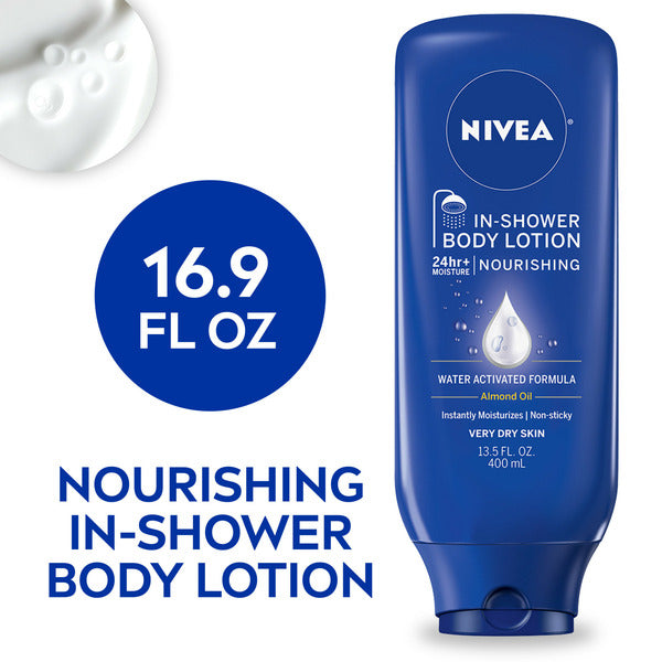 NIVEA Nourishing In Shower Lotion, Lotion For Dry Skin