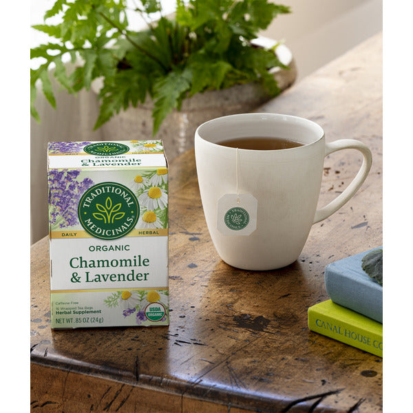 Traditional Medicinals Organic Chamomile with Lavender, Caffeine Free Herbal Tea