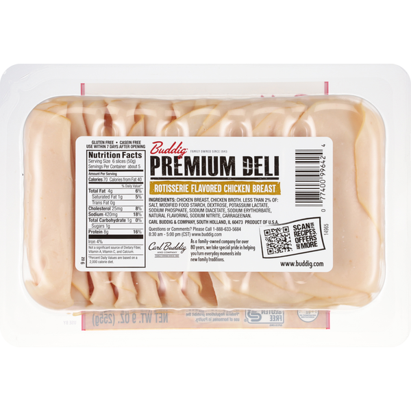 Buddig Chicken Breast, Rotisserie Flavored