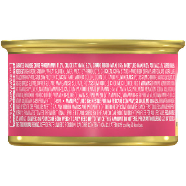 Purina Fancy Feast Grilled Wet Cat Food Salmon and Shrimp Feast in Wet Cat Food Gravy DestGlow