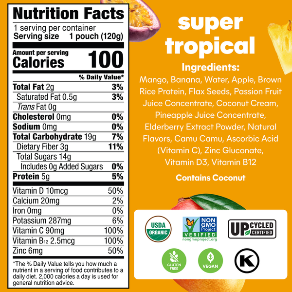 NOKA Superfood Smoothies, Super Tropical 4pack