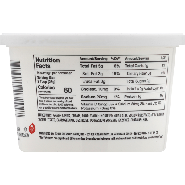 Oberweis Sour Cream, Traditional