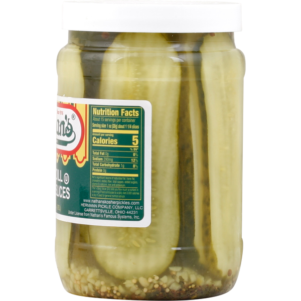 Nathan’s Famous Sandwich Slices, Kosher Dill