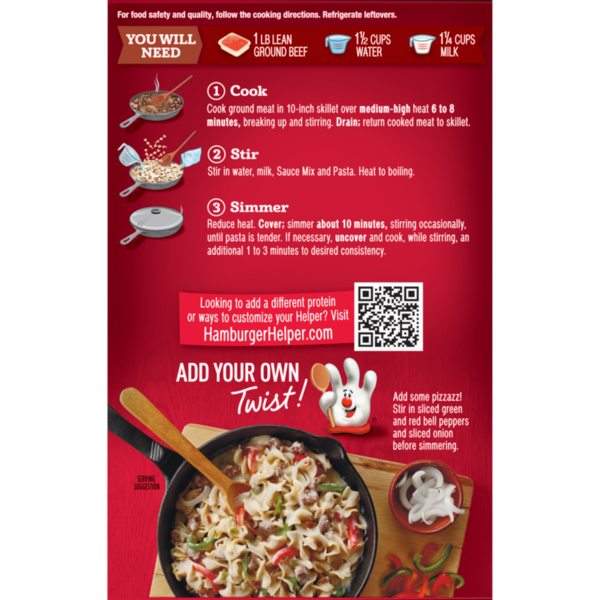 Hamburger Helper Deluxe Philly Cheesesteak