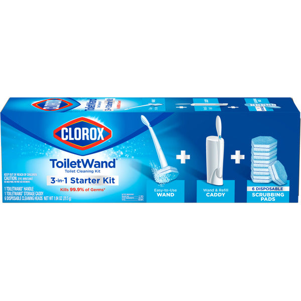 Clorox ToiletWand® Disposable Cleaning System, Storage Caddy and 6 Disinfecting Refills