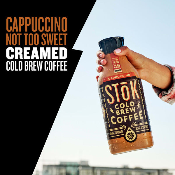SToK Cappuccino Creamed Cold Brew Coffee, Ready to Drink Bottled Coffee, 48 fl oz