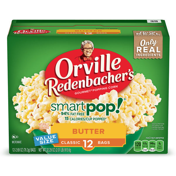 Orville Redenbacher Smart Pop! Butter Popcorn, Microwave Popcorn