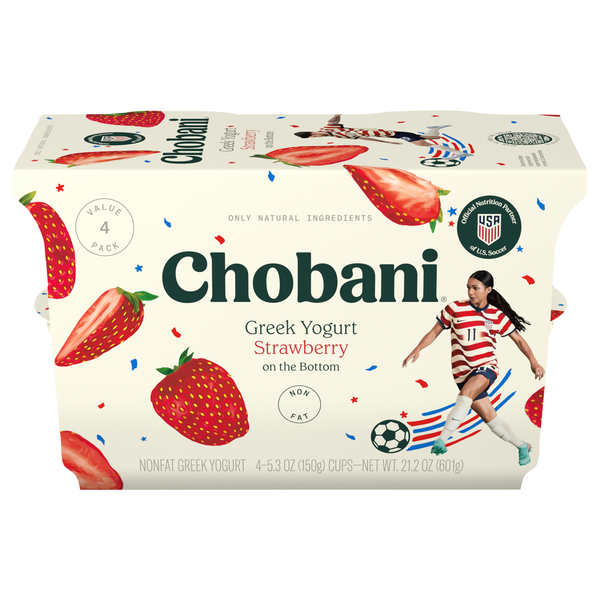Chobani Nonfat Greek Strawberry on the Bottom Yogurt Value Pack