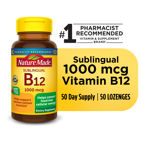 Nature Made Sublingual Vitamin B12 1000 mcg Micro-Lozenges