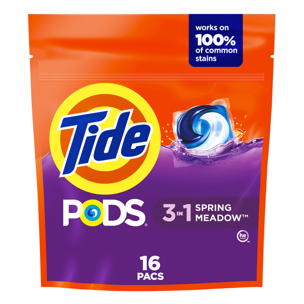 Tide PODS Liquid Laundry Detergent Pacs, Spring Meadow