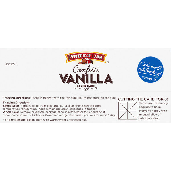 Pepperidge Farm Frozen Confetti Vanilla Layer Cake