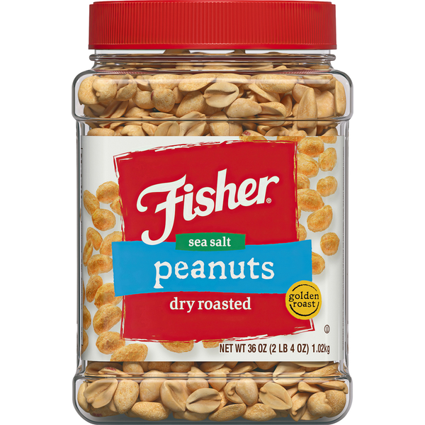 Fisher Dry Roasted Sea Salt Peanuts