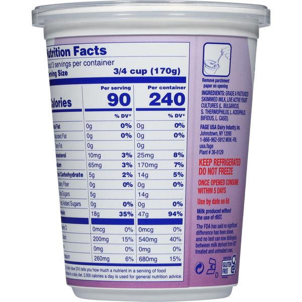 FAGE Total 0% Plain Greek Yogurt