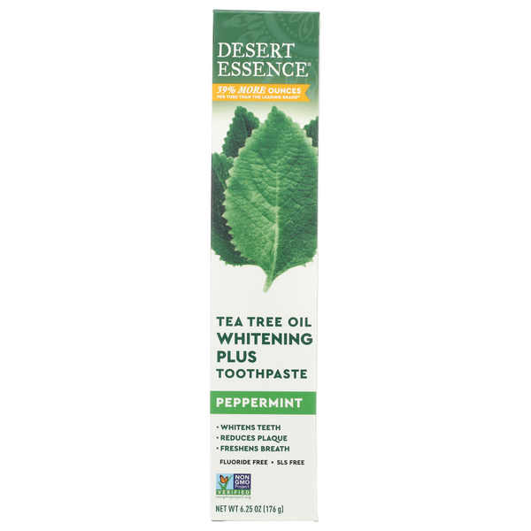Desert Essence Toothpaste Whitening + Pep