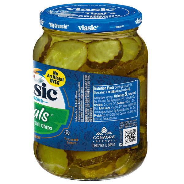 Vlasic Ovals Hamburger Dill Pickle Chips