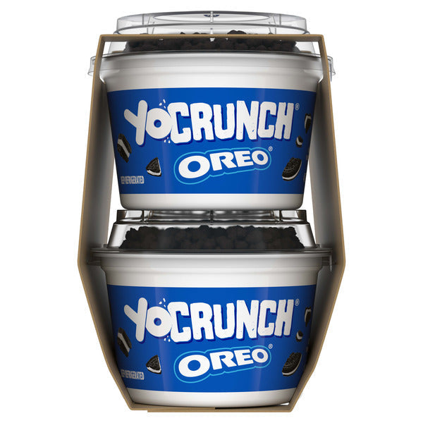 YoCrunch Vanilla Low Fat Yogurt with OREO(R) Cookie Pieces Yogurt Cups, Single Serve Snacks, 4 oz, 4 Count