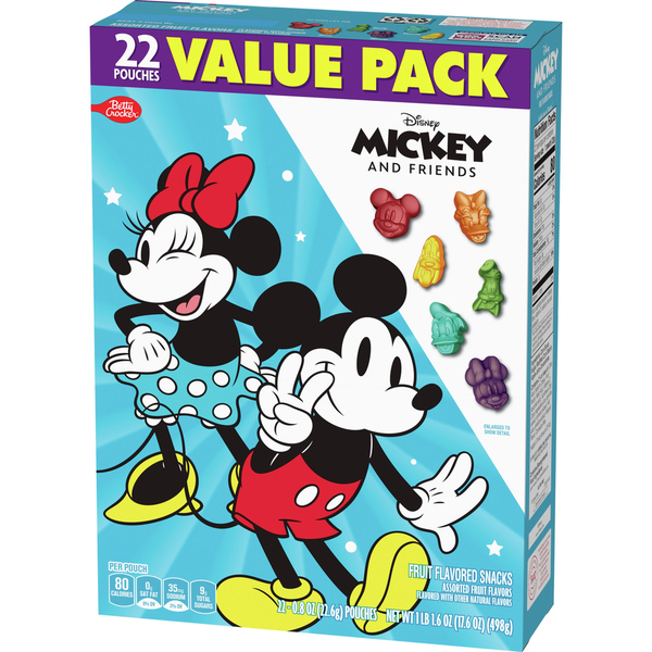 Betty Crocker Disney Mickey and Friends Gluten Free Fruit Flavored Snacks Value Pack