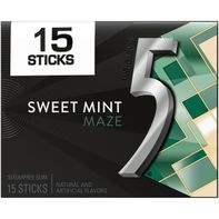 5 GUM Sweet Mint Maze Sugar Free Chewing Gum Pack️