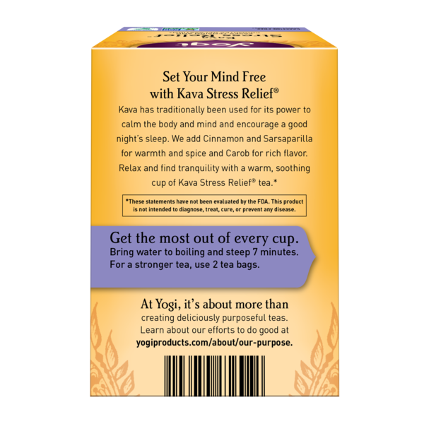 Yogi Tea Herbal Tea, Kava Stress Relief, Caffeine Free