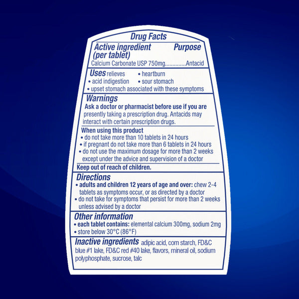 TUMS Chewable Antacid Tablets