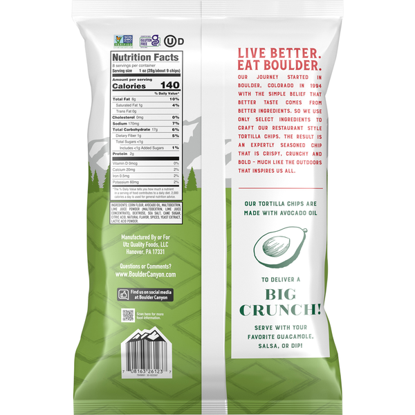 Boulder Canyon Lime & Sea Salt Tortilla Chips