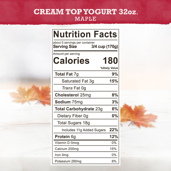 Brown Cow® Cream Top Whole Milk Yogurt Maple