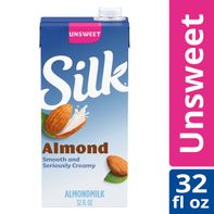 Silk Almond Milk, Unsweetened, Shelf Stable, Dairy...
️