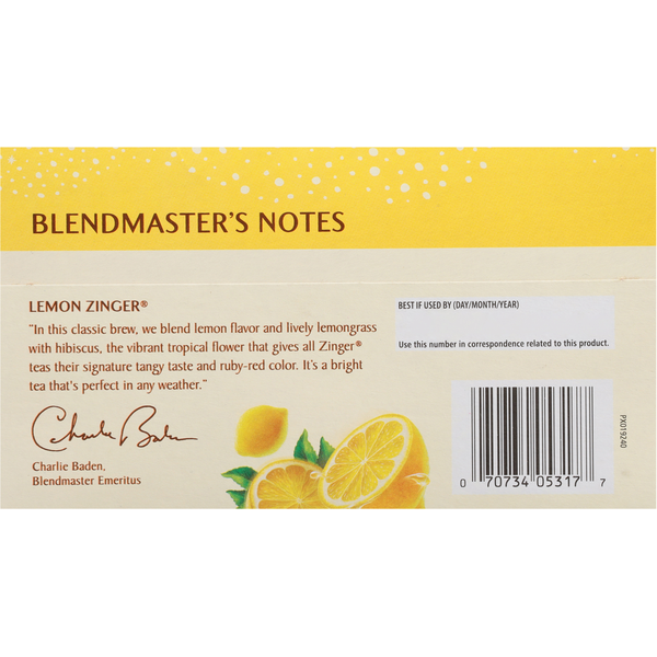 Celestial Seasonings Lemon Zinger Caffeine Free Herbal Tea
