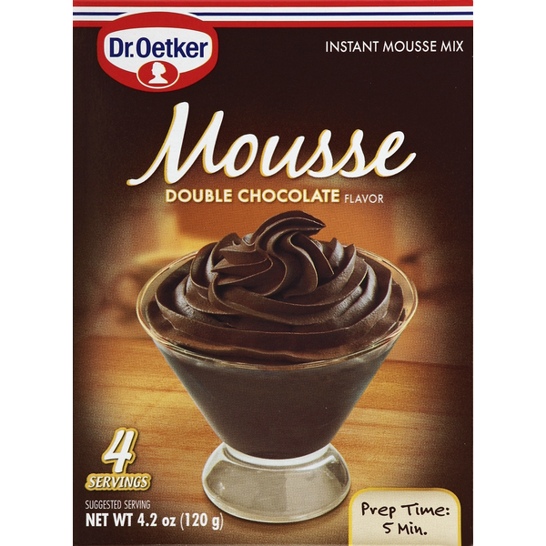 Dr. Oetker Mousse Mix, Instant, Double Chocolate Flavor