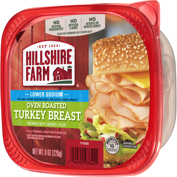 Hillshire Farm Ultra Thin Sliced Lower Sodium Oven Roasted Turkey Breast Sandwich Meat, 8 oz